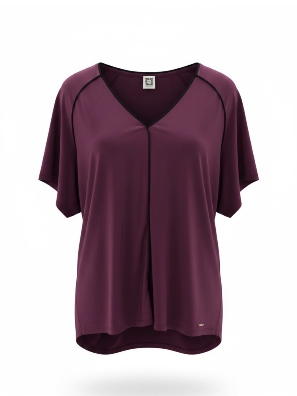 Anne Klein Plum Dolman Sleeve Top Bust 50" Length 28"